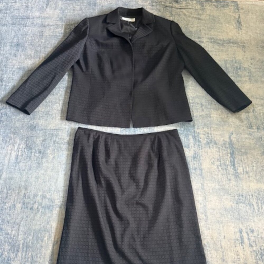 Studio by T Tahari Charcoal Textured Blazer